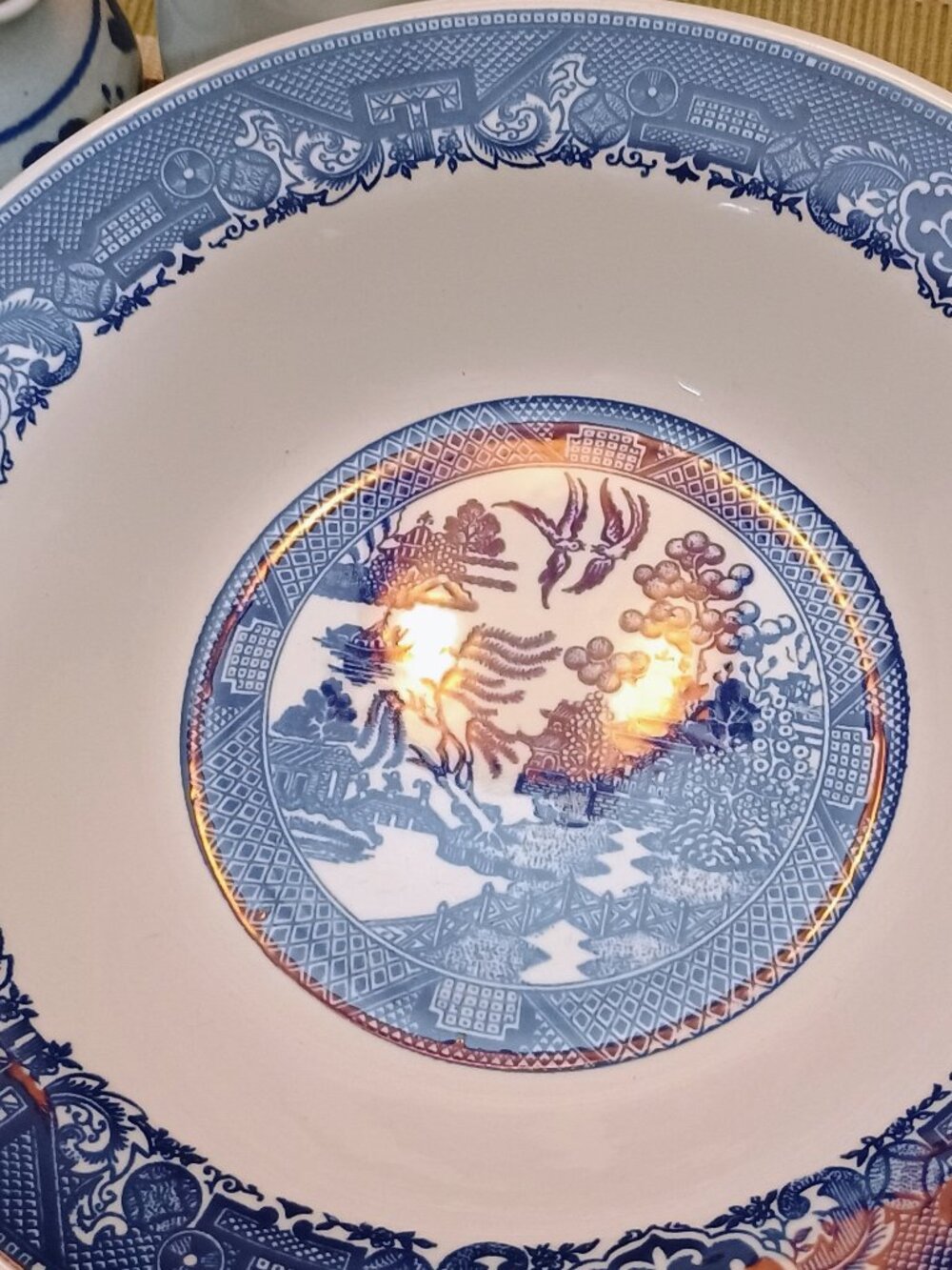 Vintage Blue Willow Plate